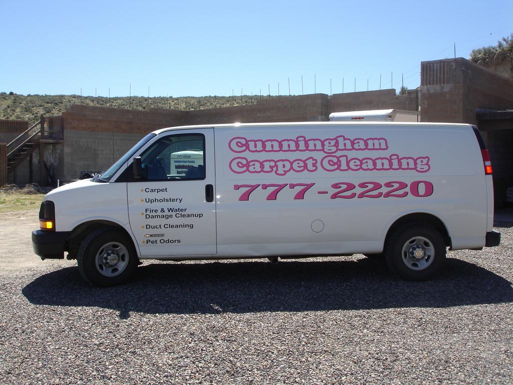 Van Logo left from Cunningham Carpet Cleaning in Elko, NV 89801